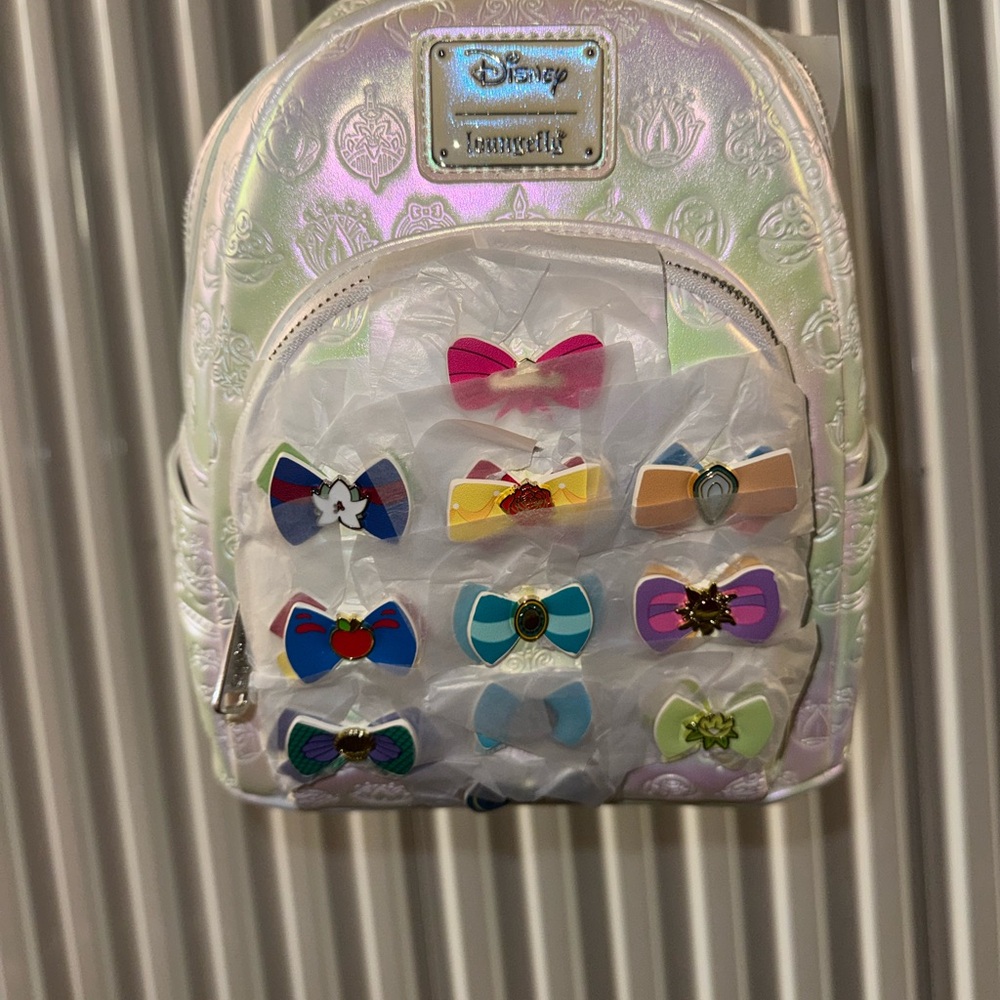 Loungefly Disney Princess Bows Iridescent Mini Backpack